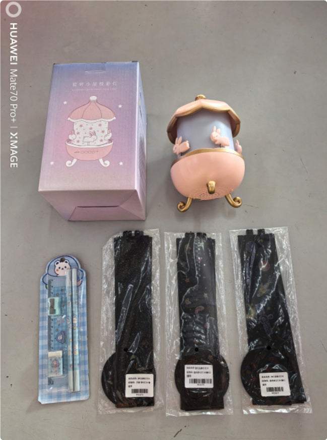 Veilleuse Projecteur Enfant USB - Rotation Ciel Étoilé avec 12 Films